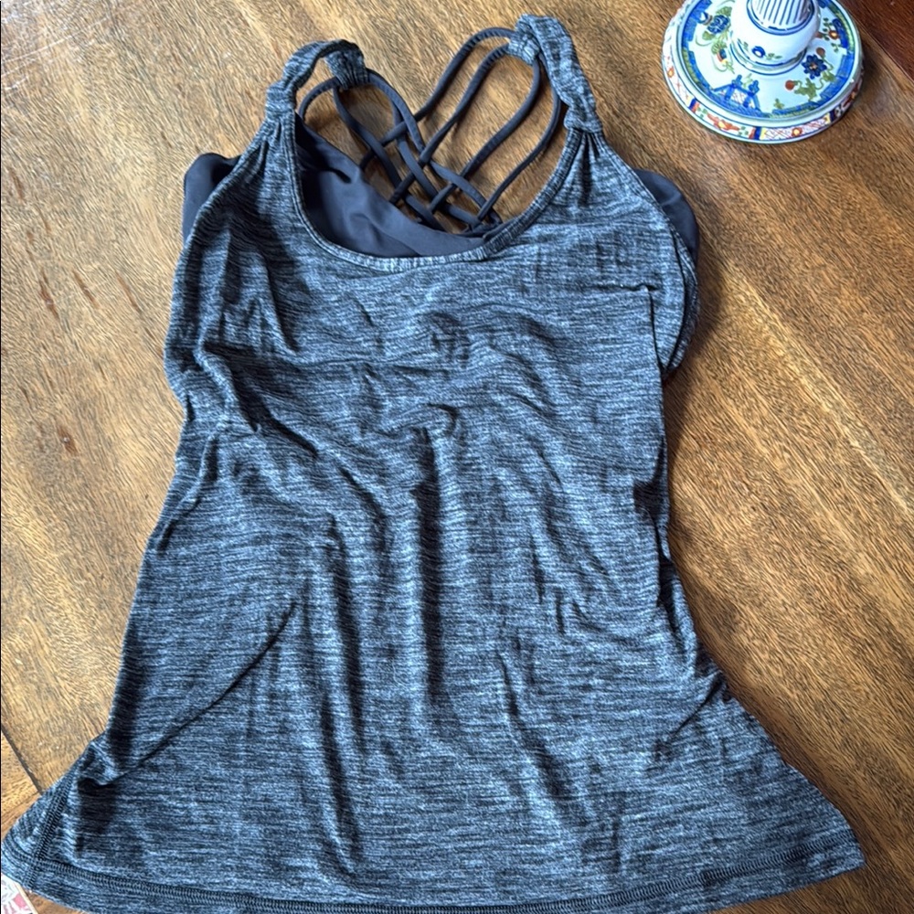 Lululemon Athletica Gray Backless Tank Top